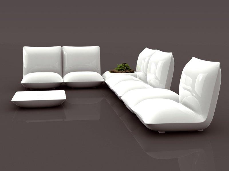 Polyethylene garden side table | Pillow by Vondom