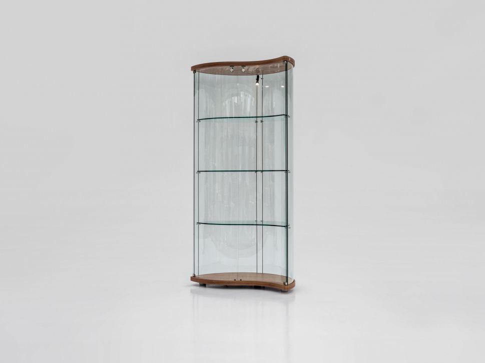 Wood and glass display cabinet with integrated lighting | Oregina by Tonin Casa