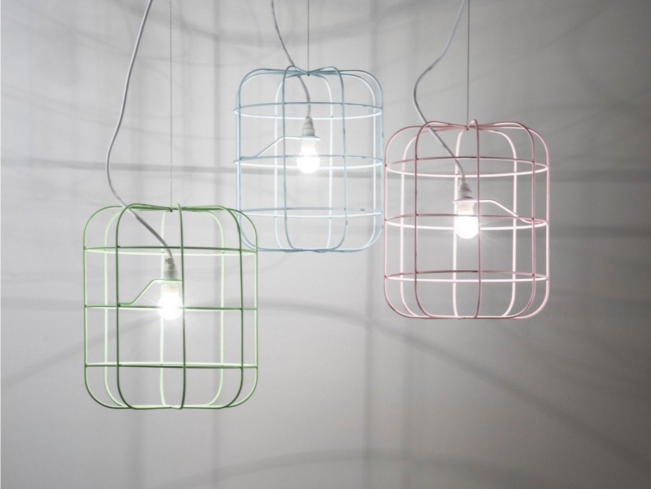 Steel pendant lamp | La Cage by Dark