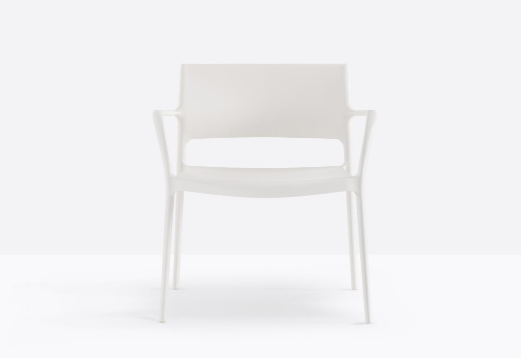 Stackable polypropylene easy chair with armrests | Ara 316 by Pedrali