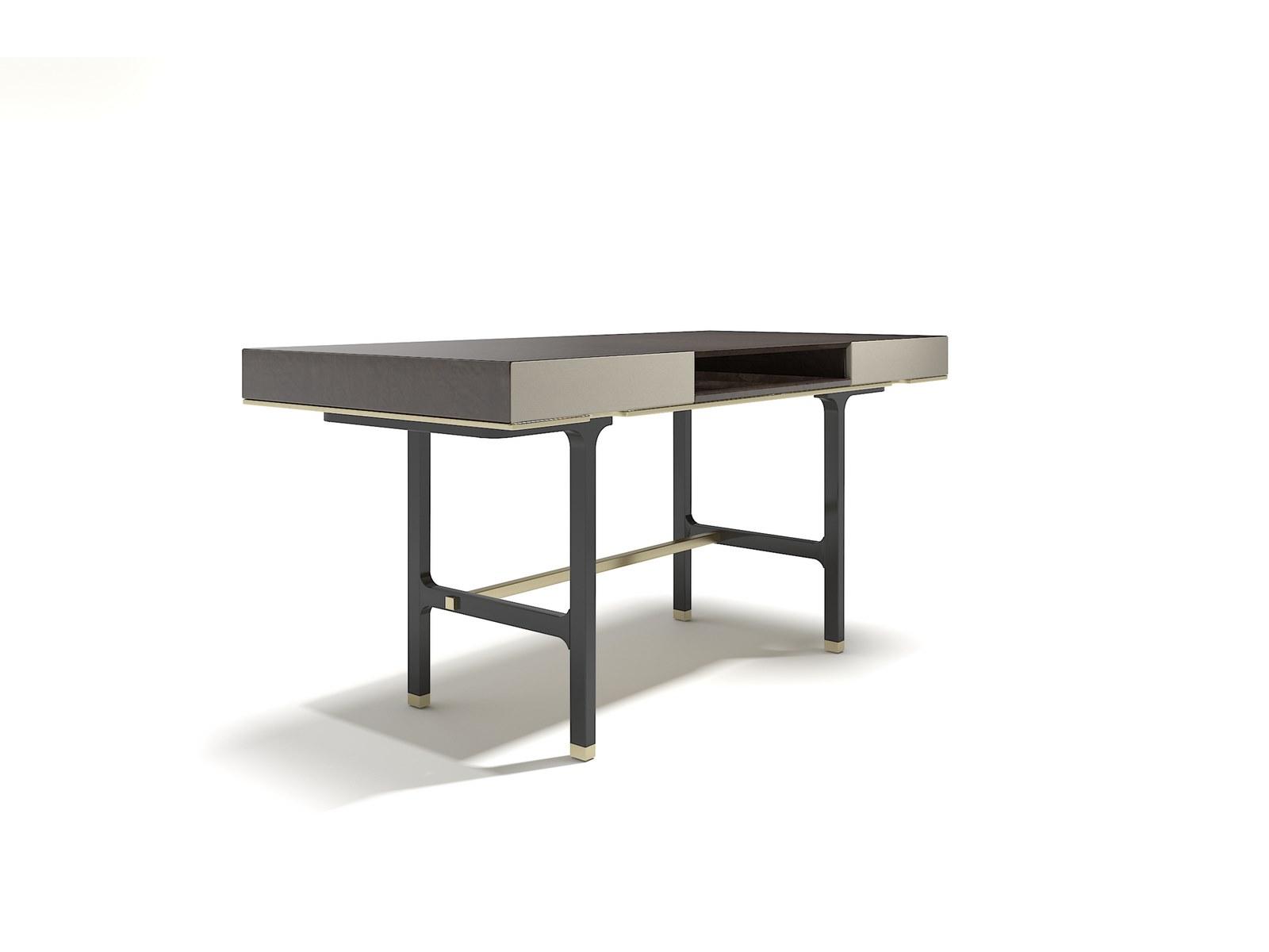 Rectangular wooden writing desk with drawers | Bolivar by Capital Collection