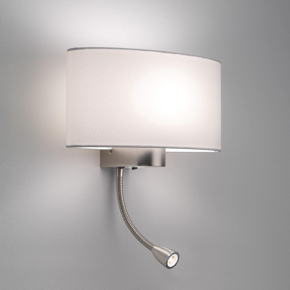 Led reading lamp in steel and fabric | Napoli by Astro lighting