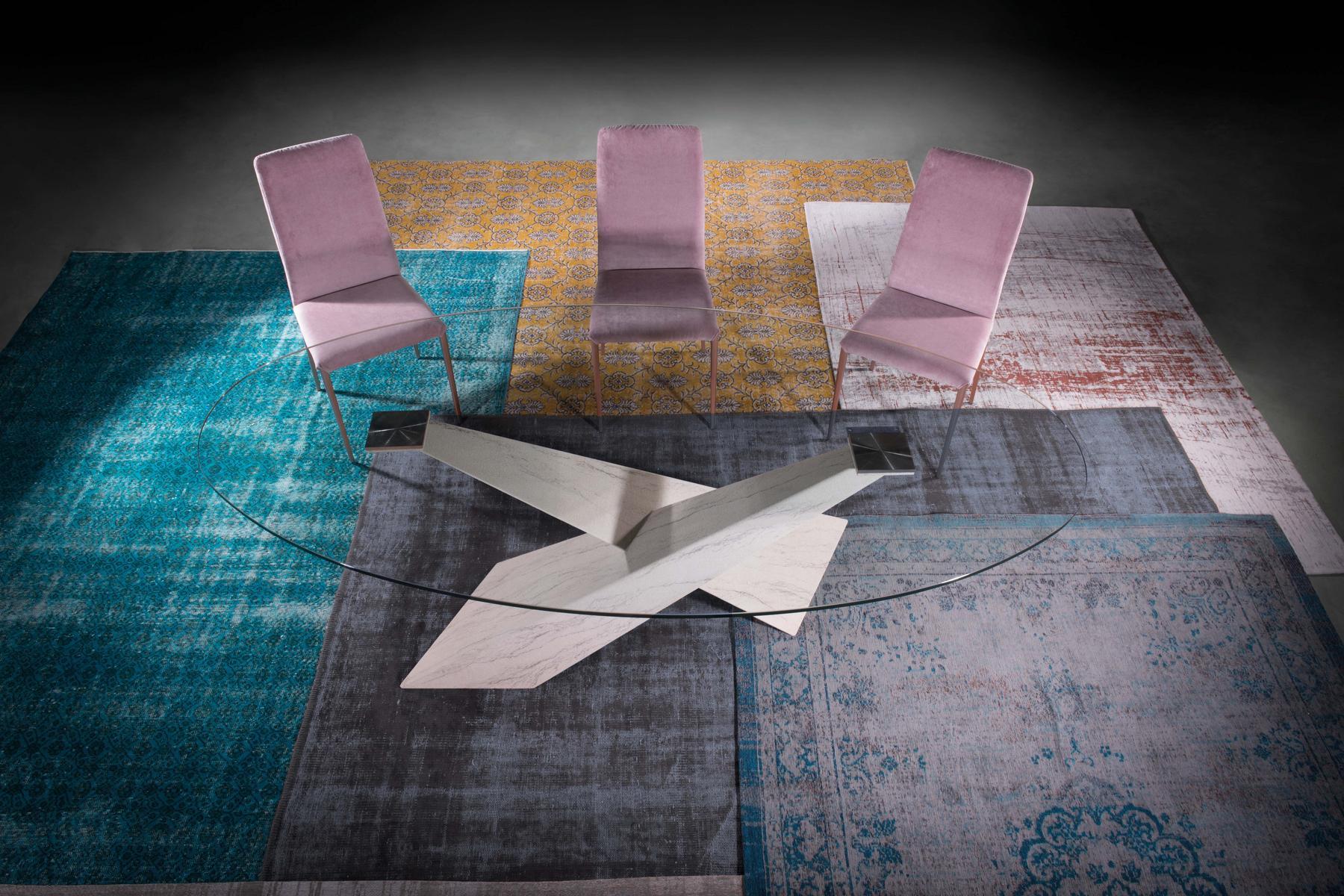 Oval crystal table | Living - Stone & Glass by Riflessi