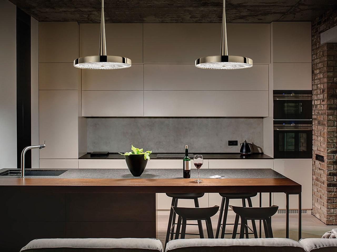 LED crystal pendant lamp with dimmer | Ritmico by Italamp