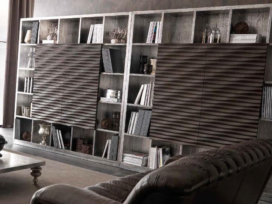 Silver leaf bookcase | Ebon by Corte Zari
