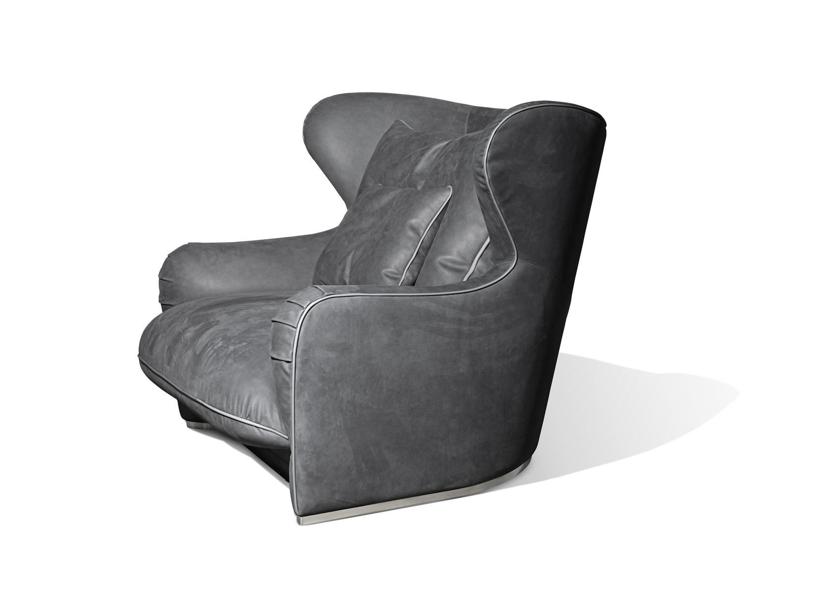 Wing upholstered fabric armchair | Balance by Visionnair