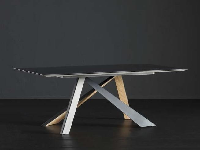 Rectangular iron dining table | Detroit + Metal/ Legno by Altacorte