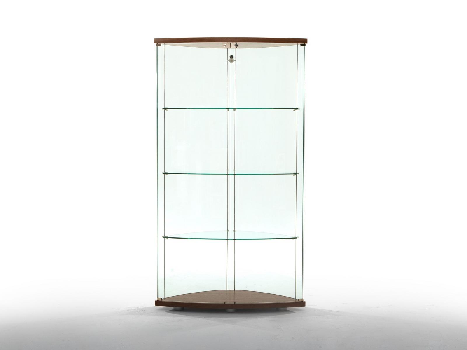 Wood and glass display cabinet with integrated lighting | Gracia by Tonin Casa