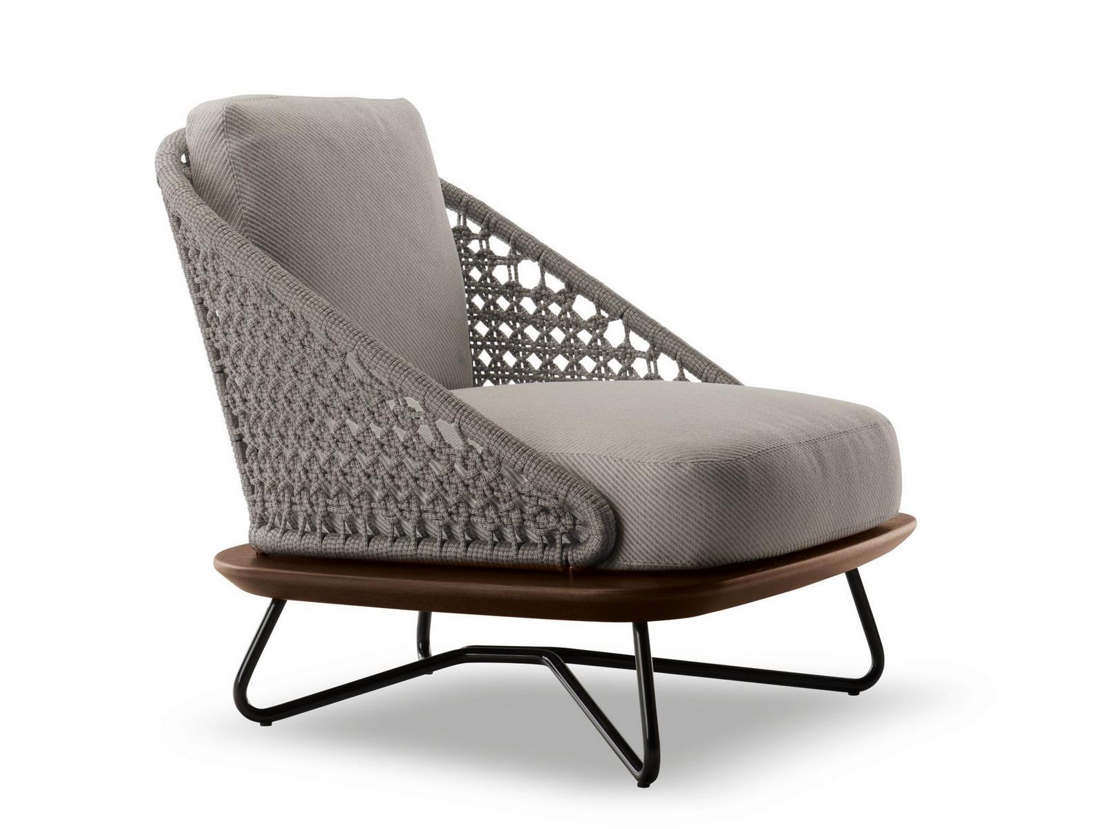Steel and wood armchair | Rivera Armchair by Minotti
