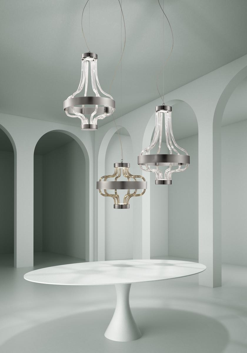 Blown glass chandelier | Festa by Sylcom