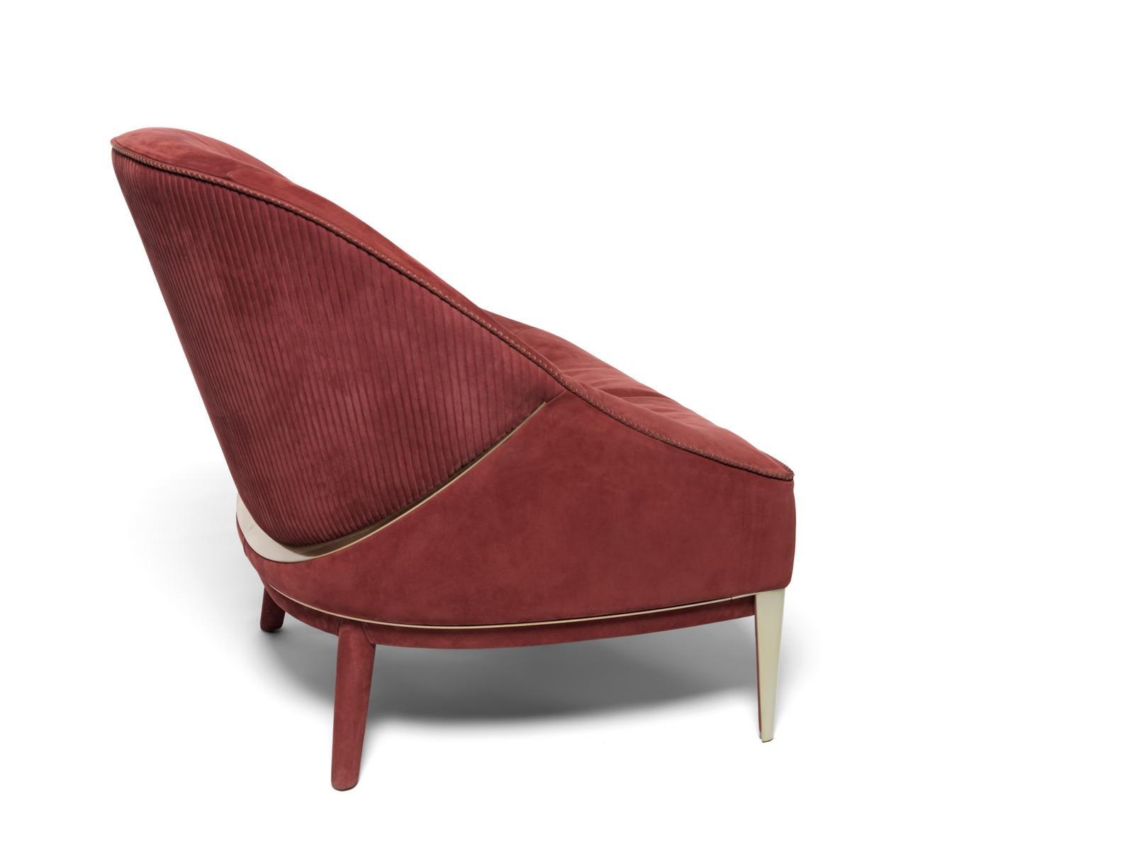 Upholstered fabric armchair | Rosemary by Visionnair