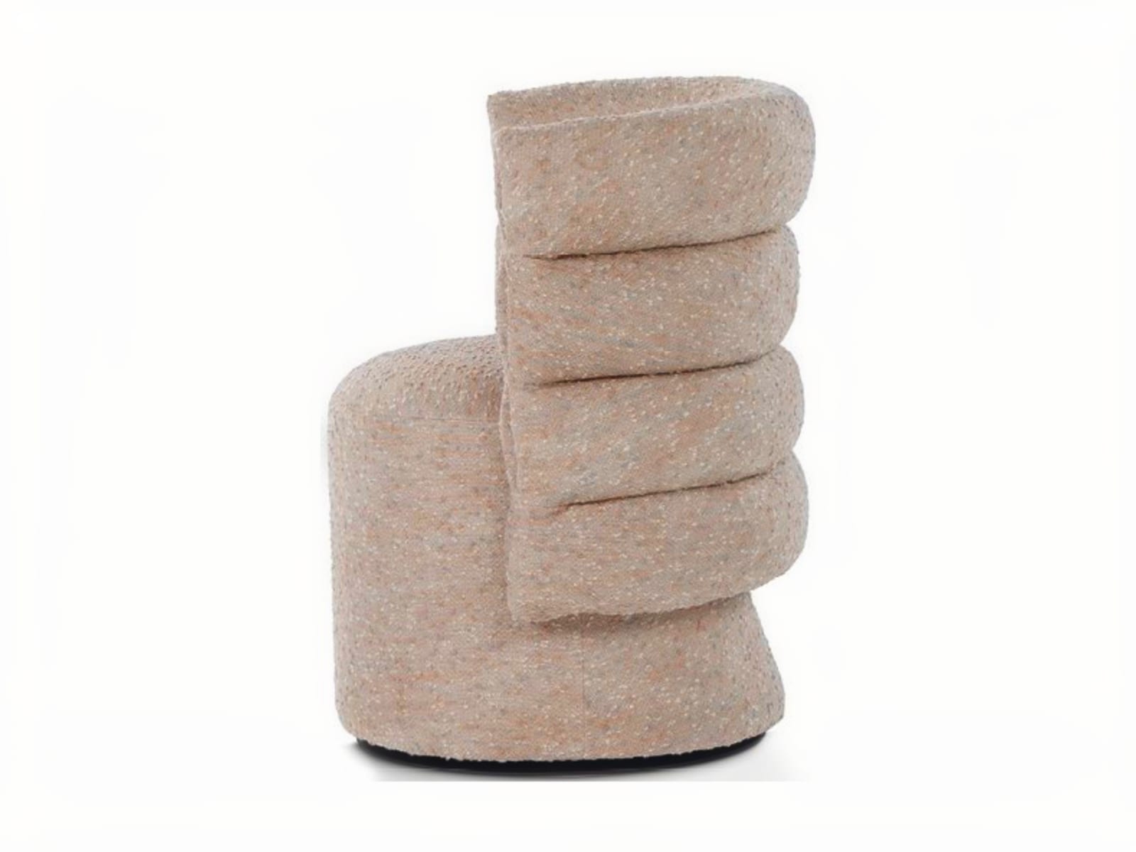 The 'Lady G' chair offers a unique backrest design for surround comfort, with soft quilted detailing and elegant button accents in a stylish winter-inspired profile. | Lady g by Calia Italia