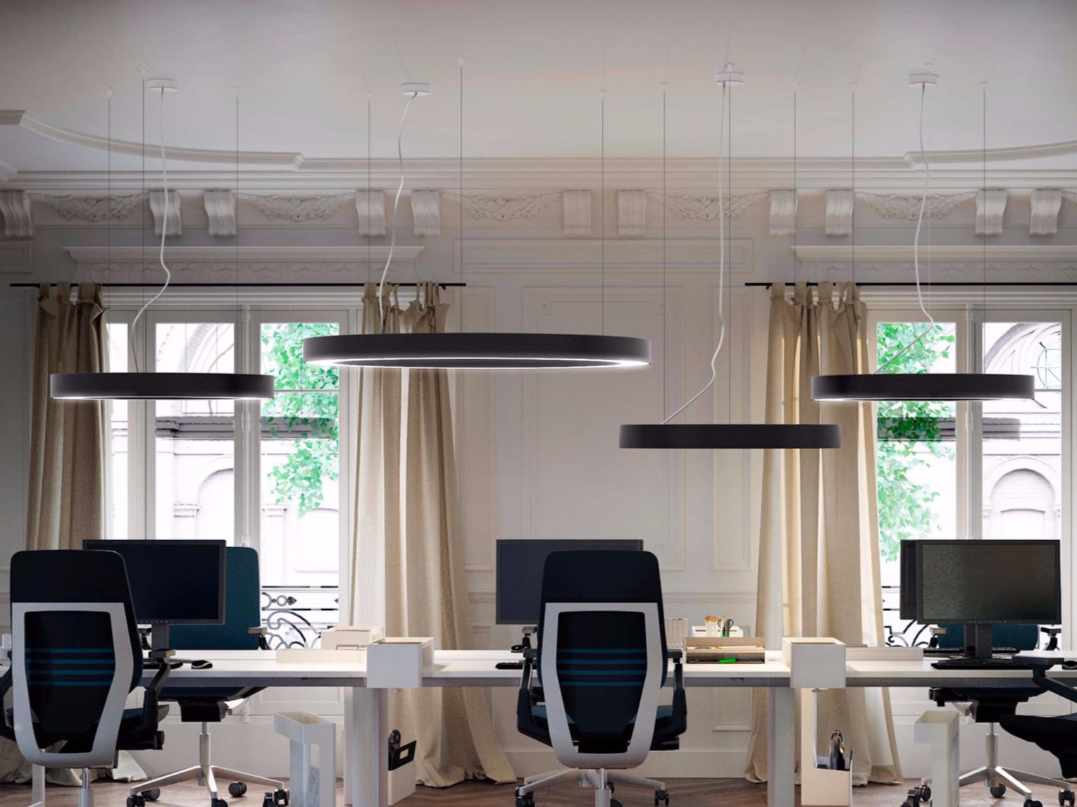 LED aluminium pendant lamp | Silver Ring by Panzeri