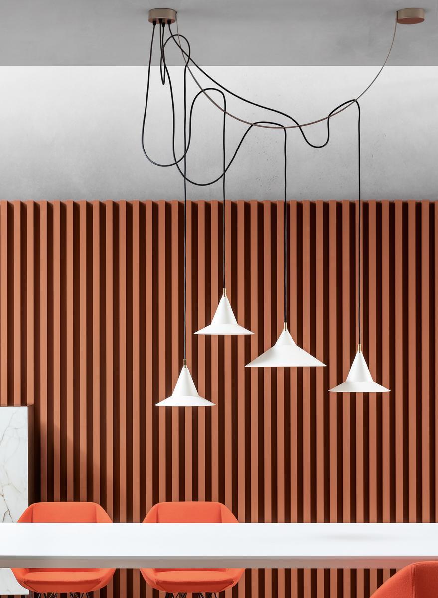 Painted metal pendant lamp | San by Bonaldo