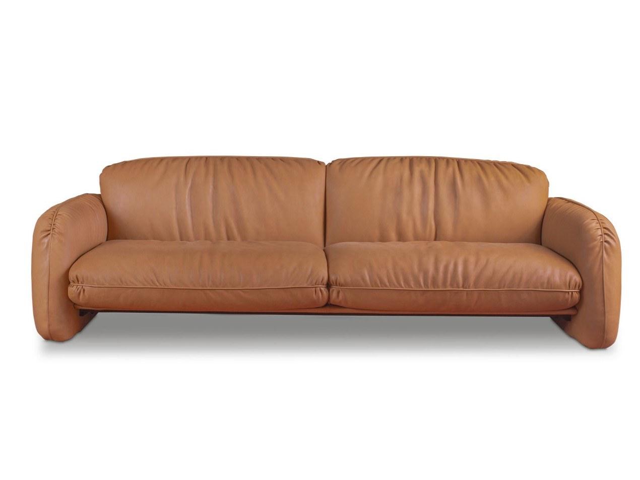 Contemporary style upholstered leather sofa | Brigitte by Baxter