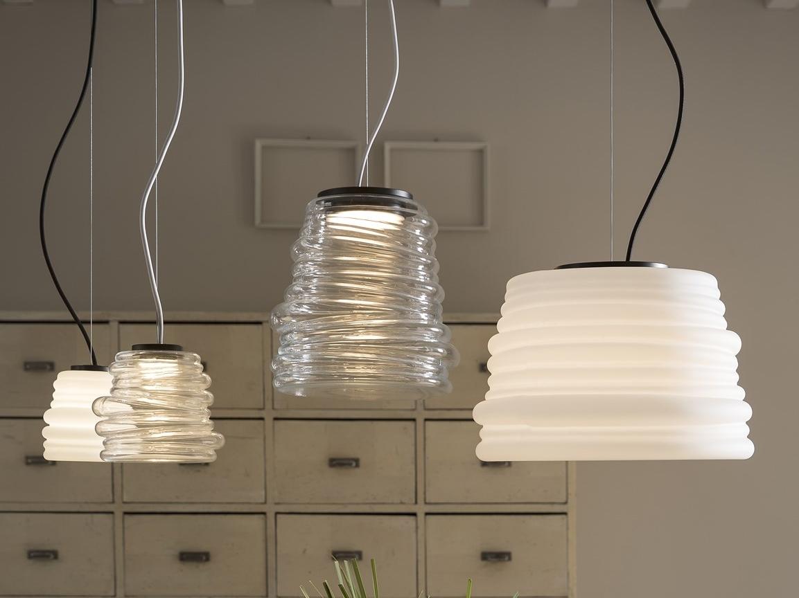 Glass pendant lamp | Bibendum by Karman