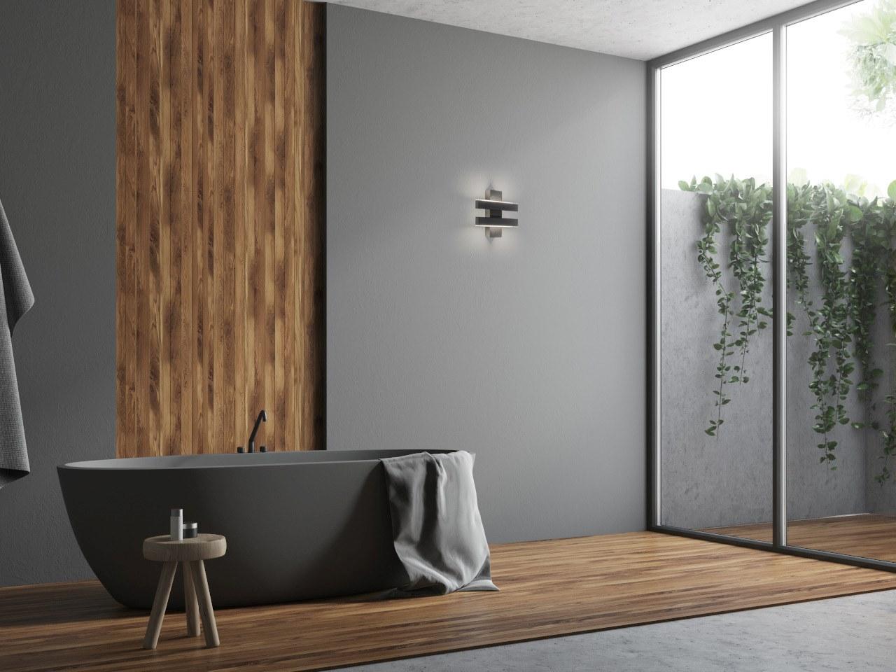 LED direct light metal wall light | Artys W1+1 by Ilfari