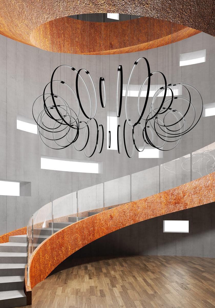 LED pendant lamp | Rings Verticale by Zava