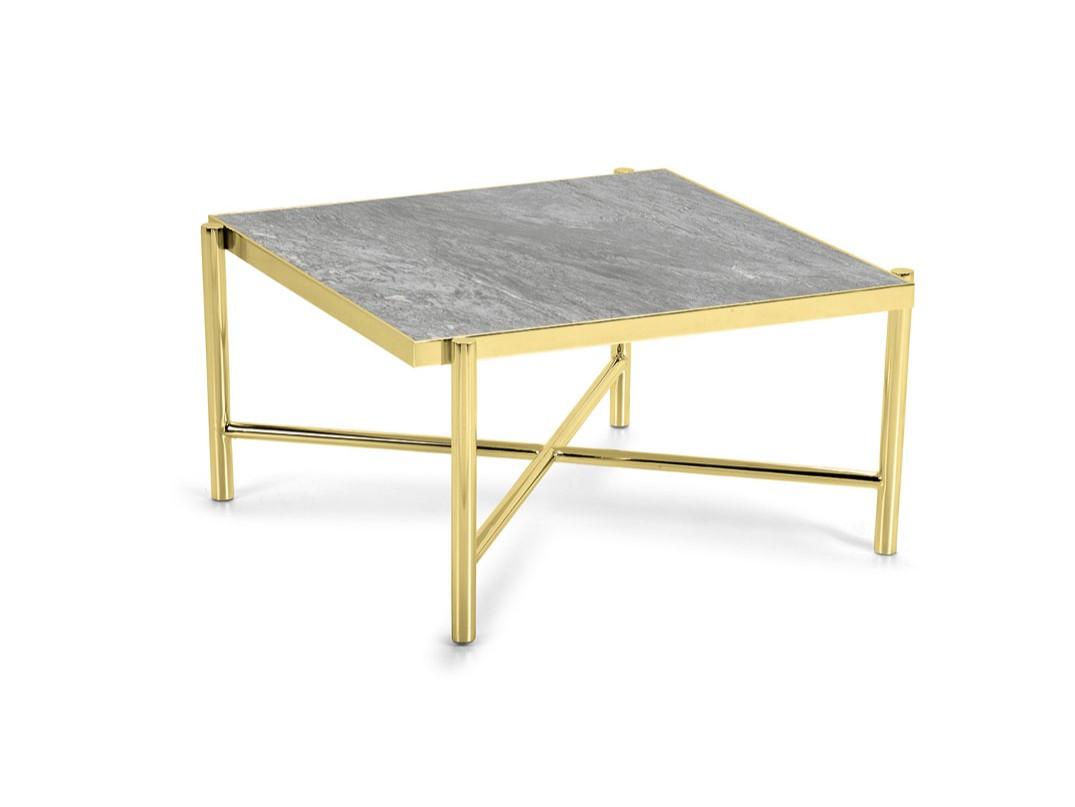Low square ceramic coffee table | Rea by Domingo salotti