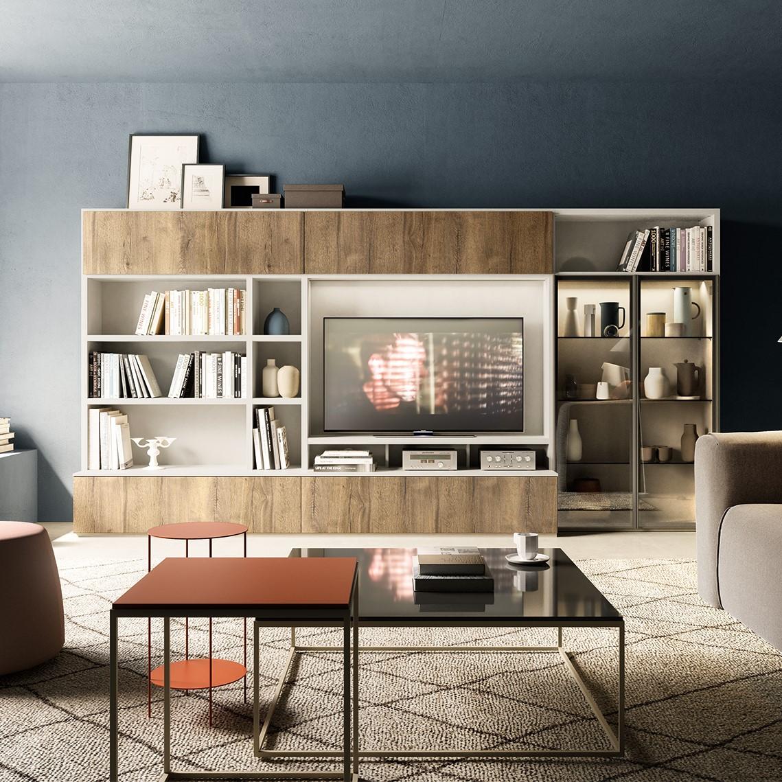 Modular wood storage wall | My Space by ALF Dafre