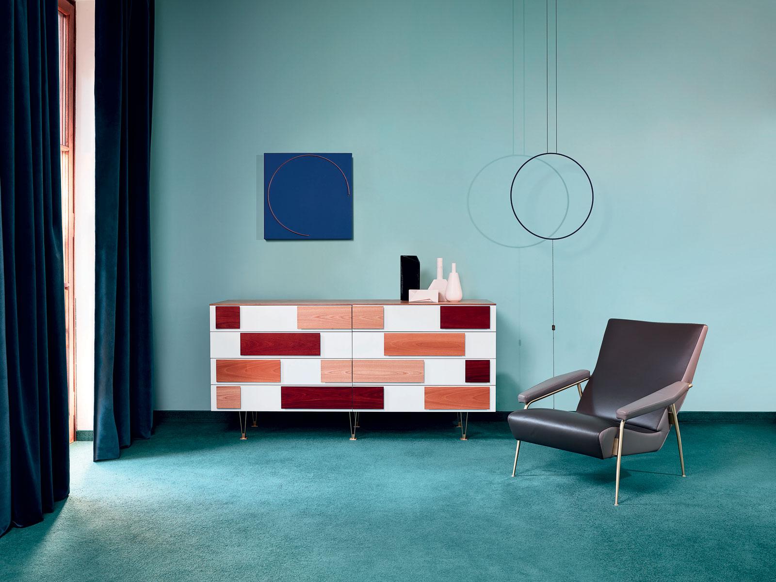 Wooden chest of drawers | D.655.1 by Molteni