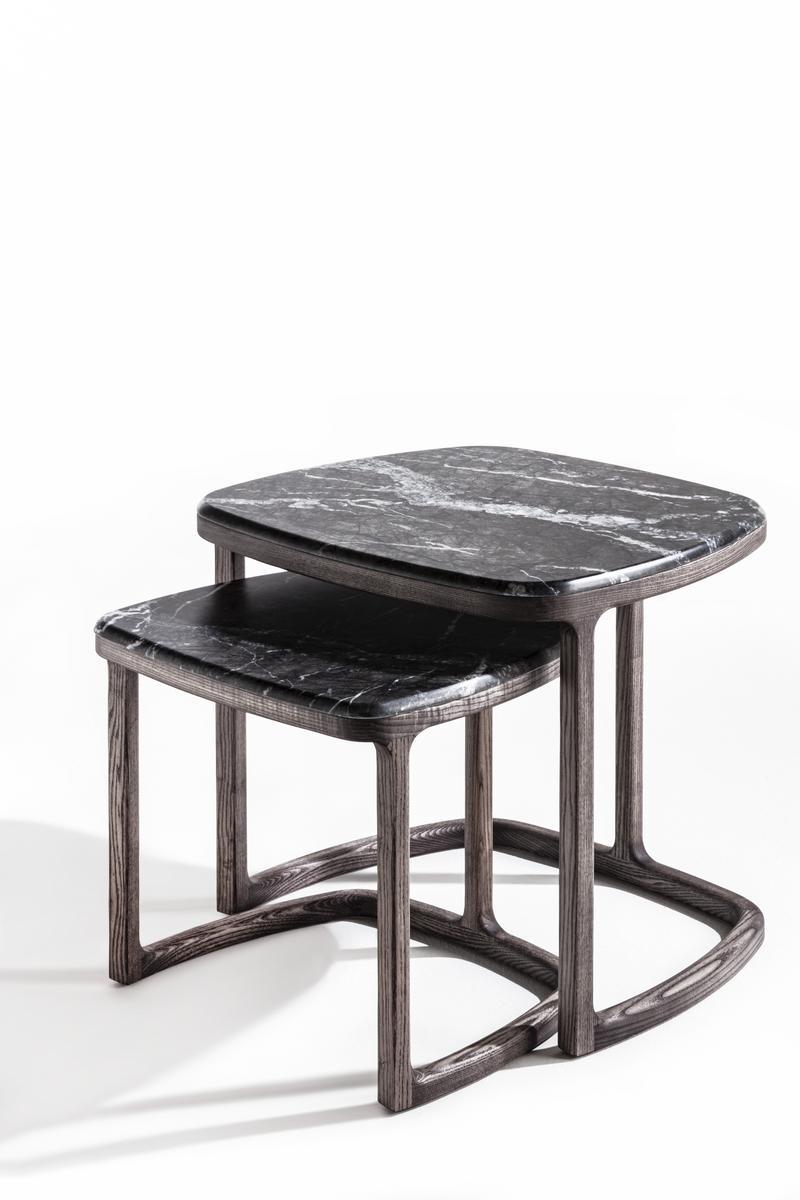 Ash coffee table and marble top | Antigone by Porada