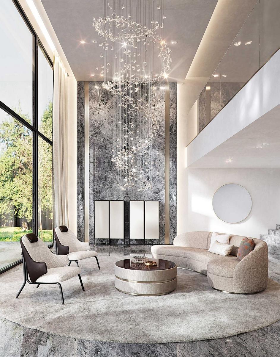 Curved fabric sofa | Otium by Capital Collection