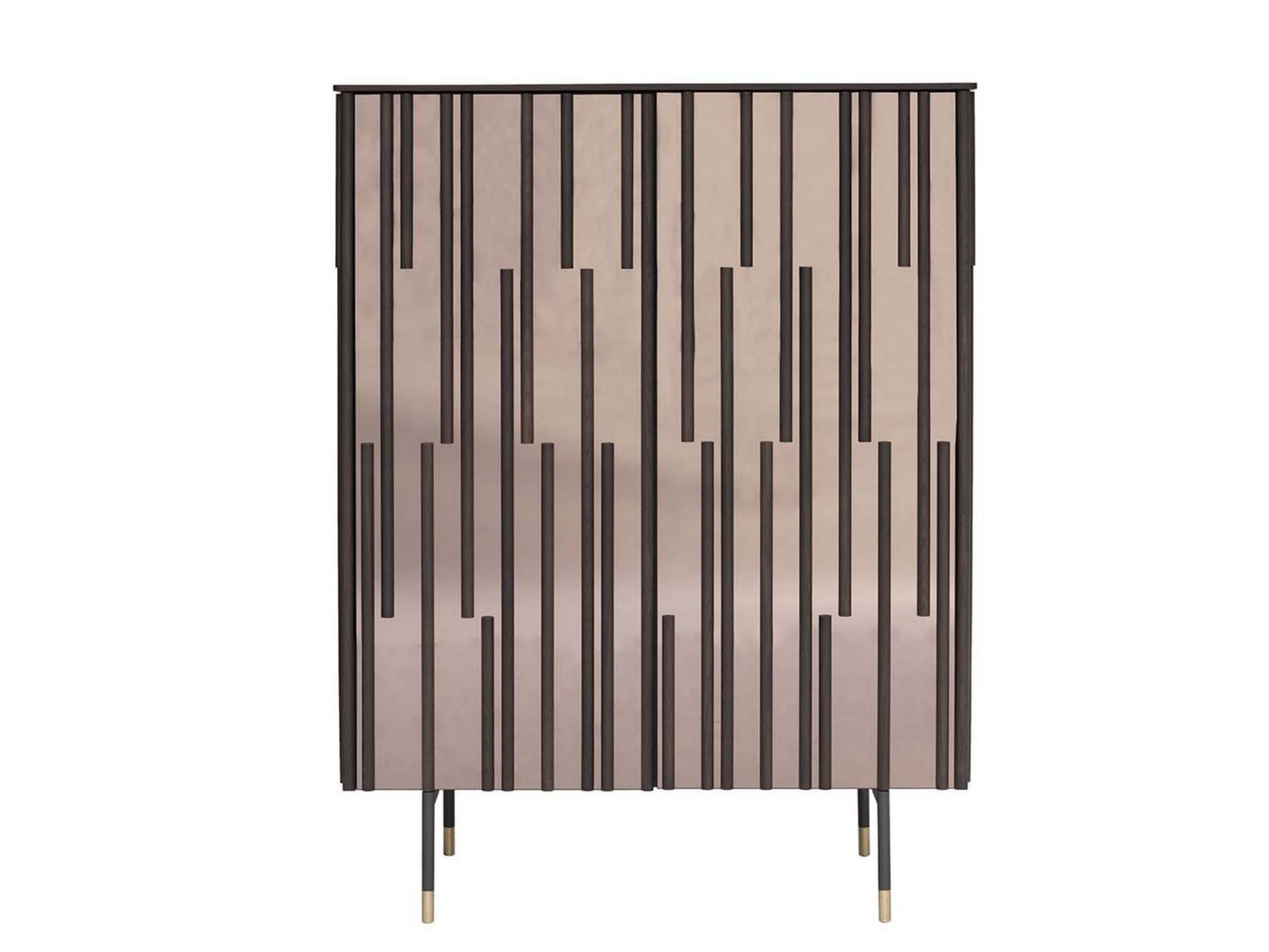 Wood and glass highboard with doors | Drops by Tonin Casa