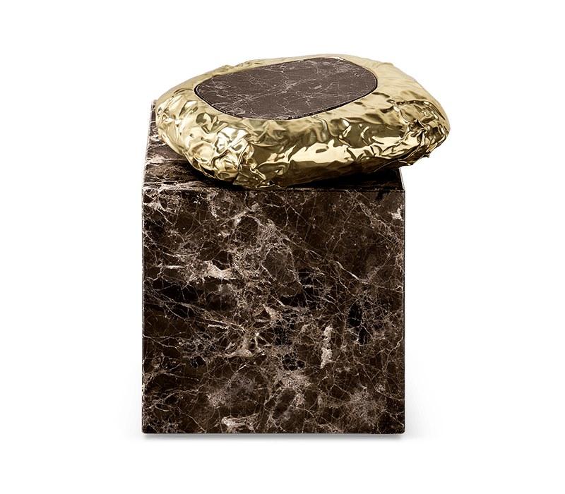 Square Dark Emperador marble coffee table | Stonehenge Dark Emperador by Boca Do Lobo
