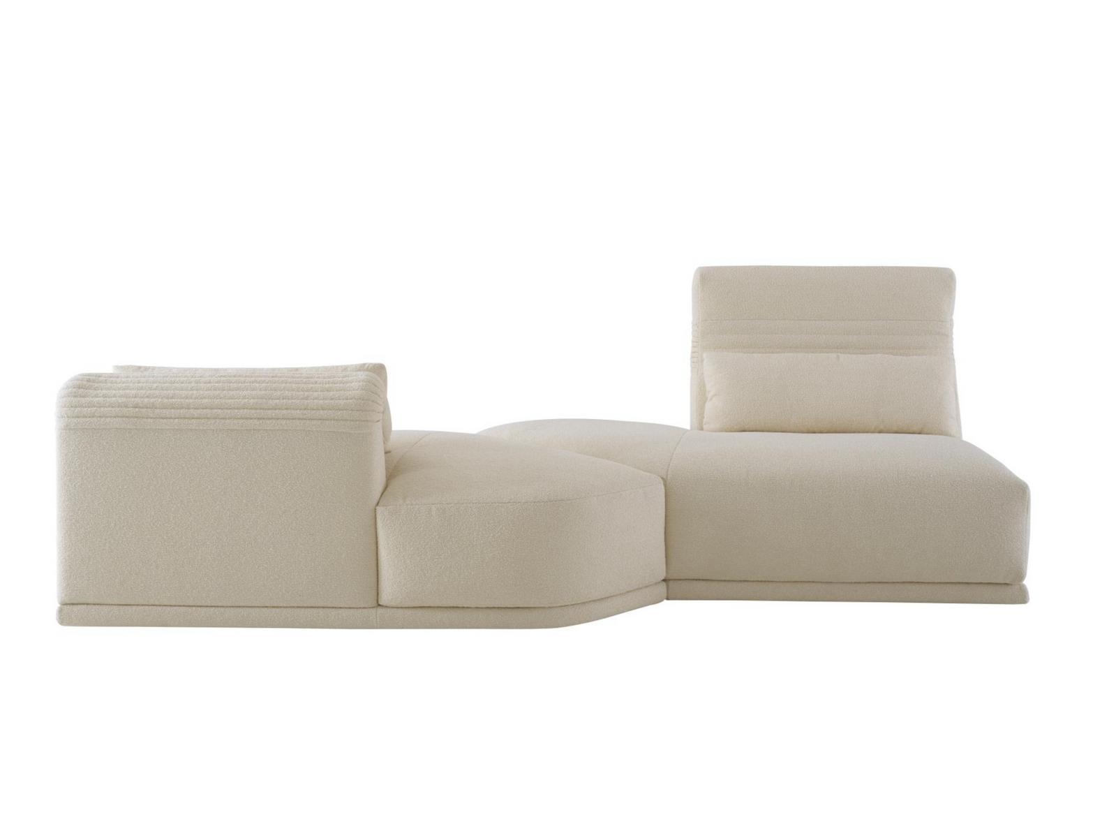 Modular fabric sofa with headrest | Grand Angle by Ligne Roset