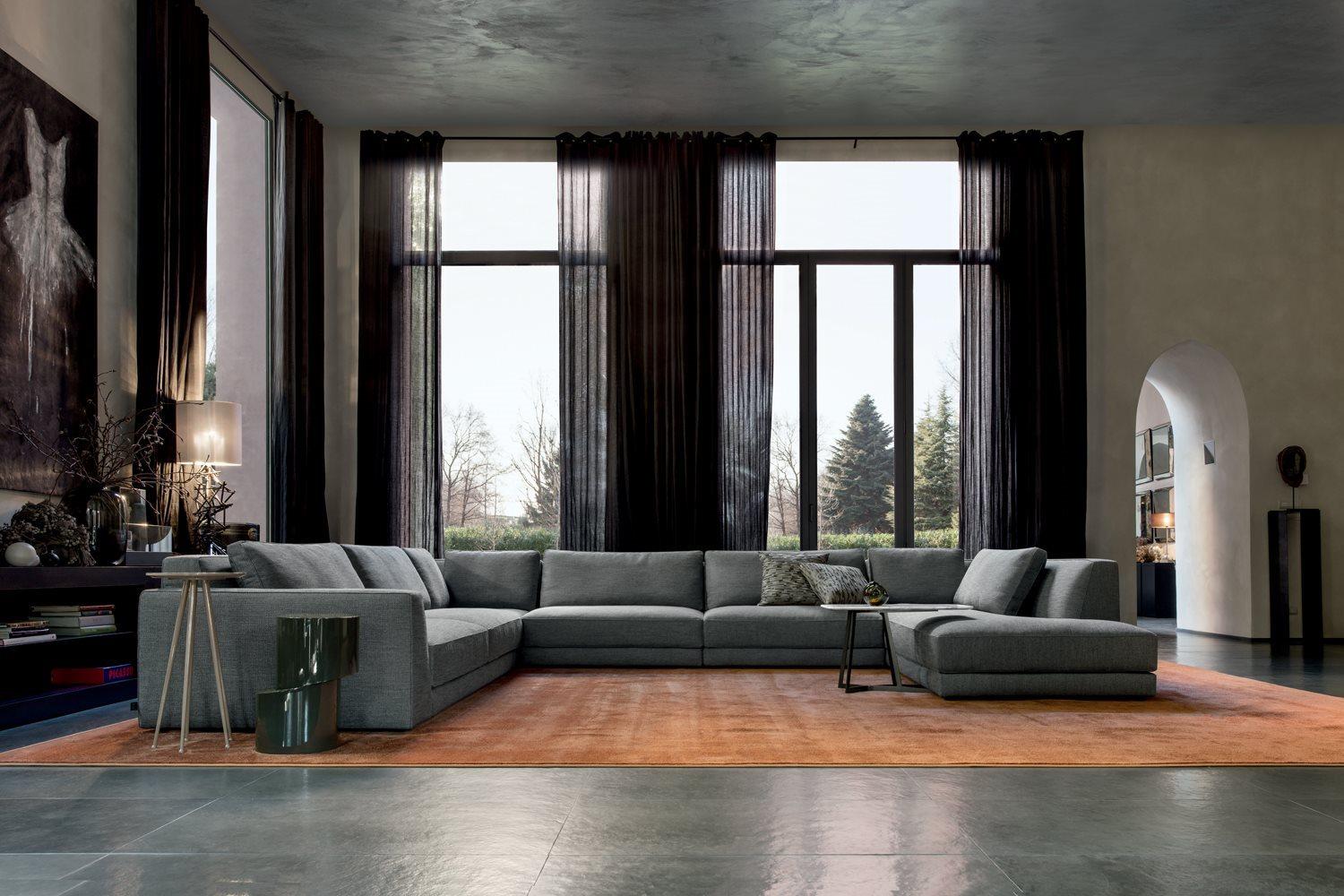 Corner nabuk sofa | Dion by Alberta Salotti