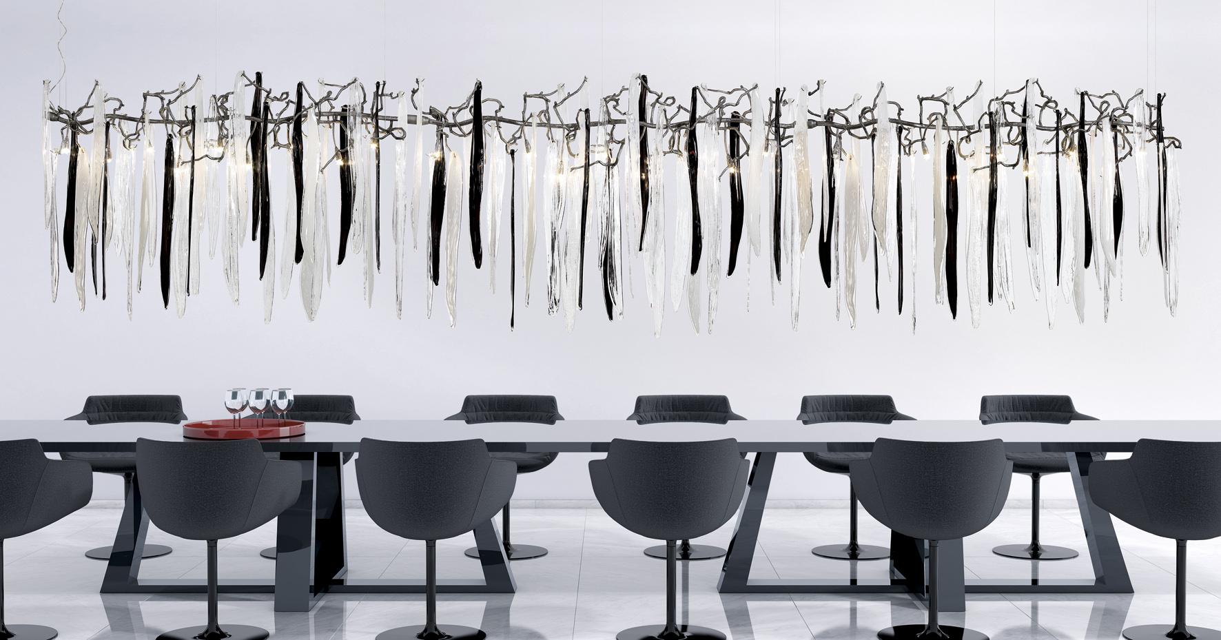 Handmade bronze pendant lamp | Waterfall Ct3383/27 by Serip