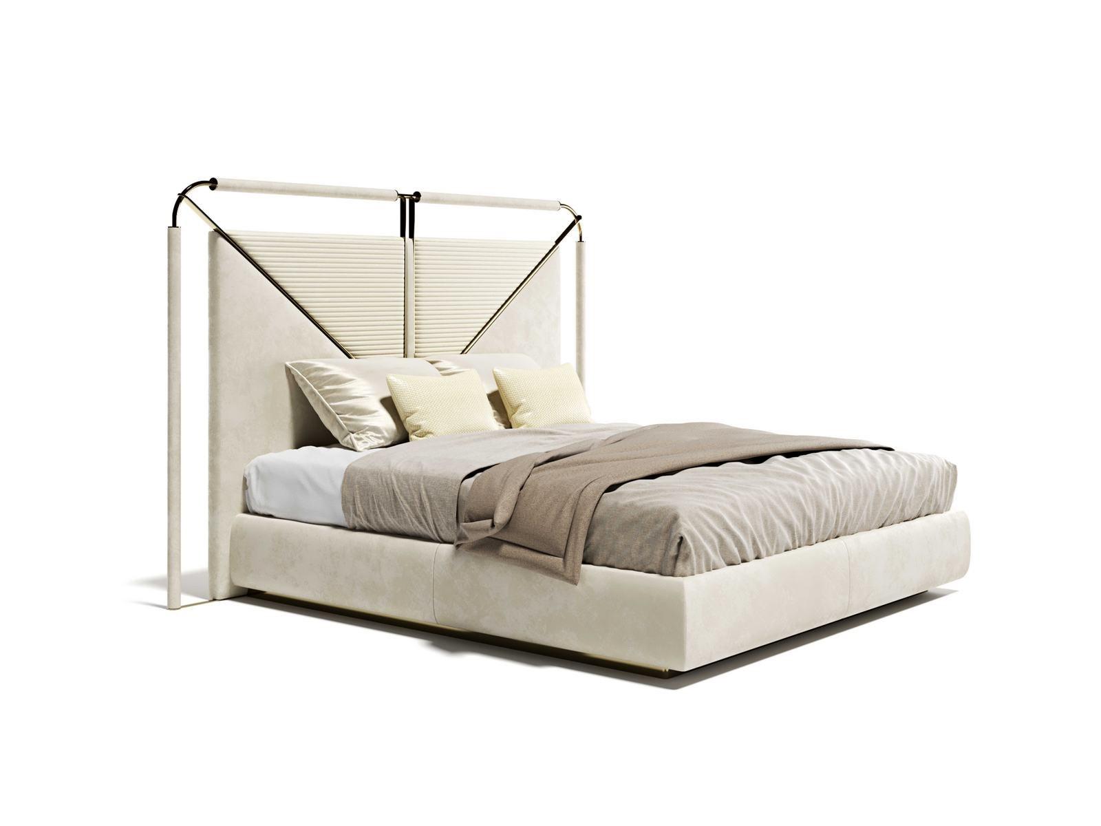 Fabric bed with high headboard | Morfeo by Capital Collection