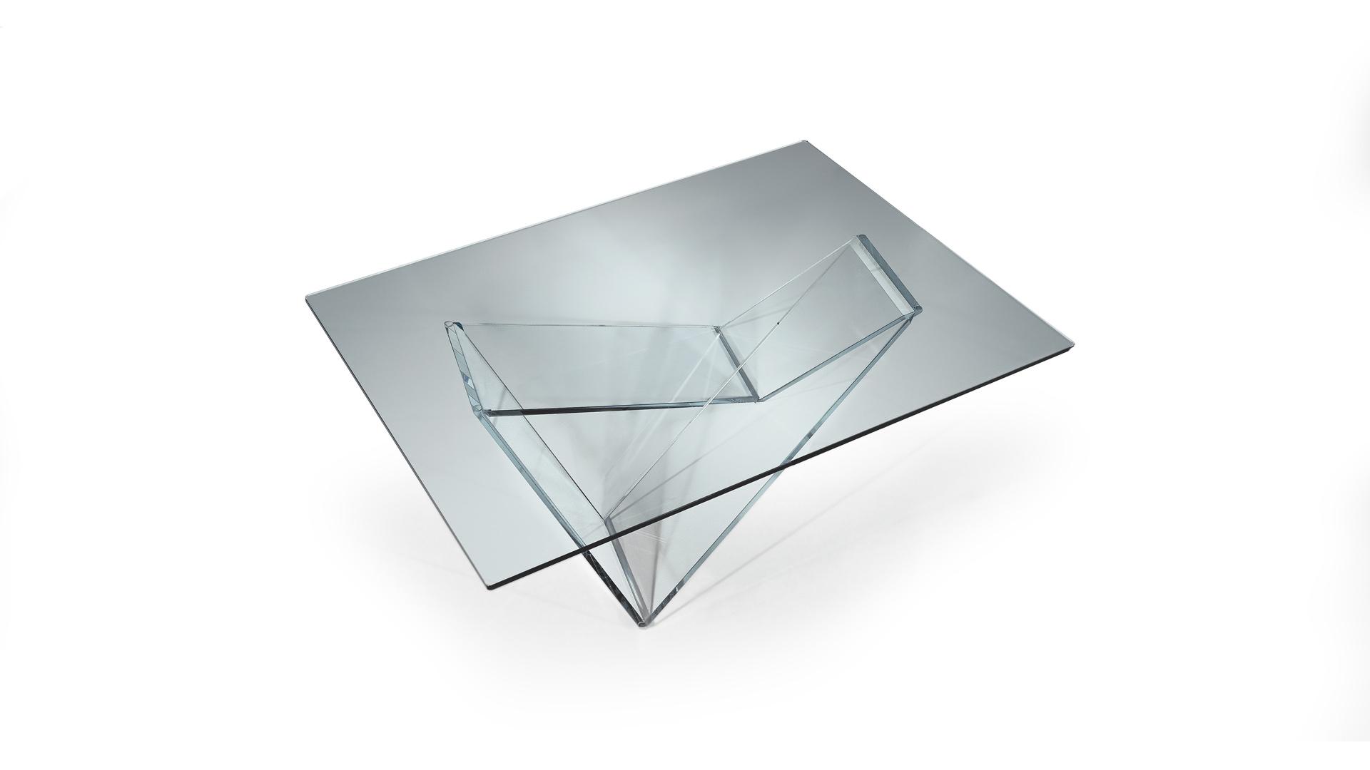 Square glass coffee table | Prisma by Reflex