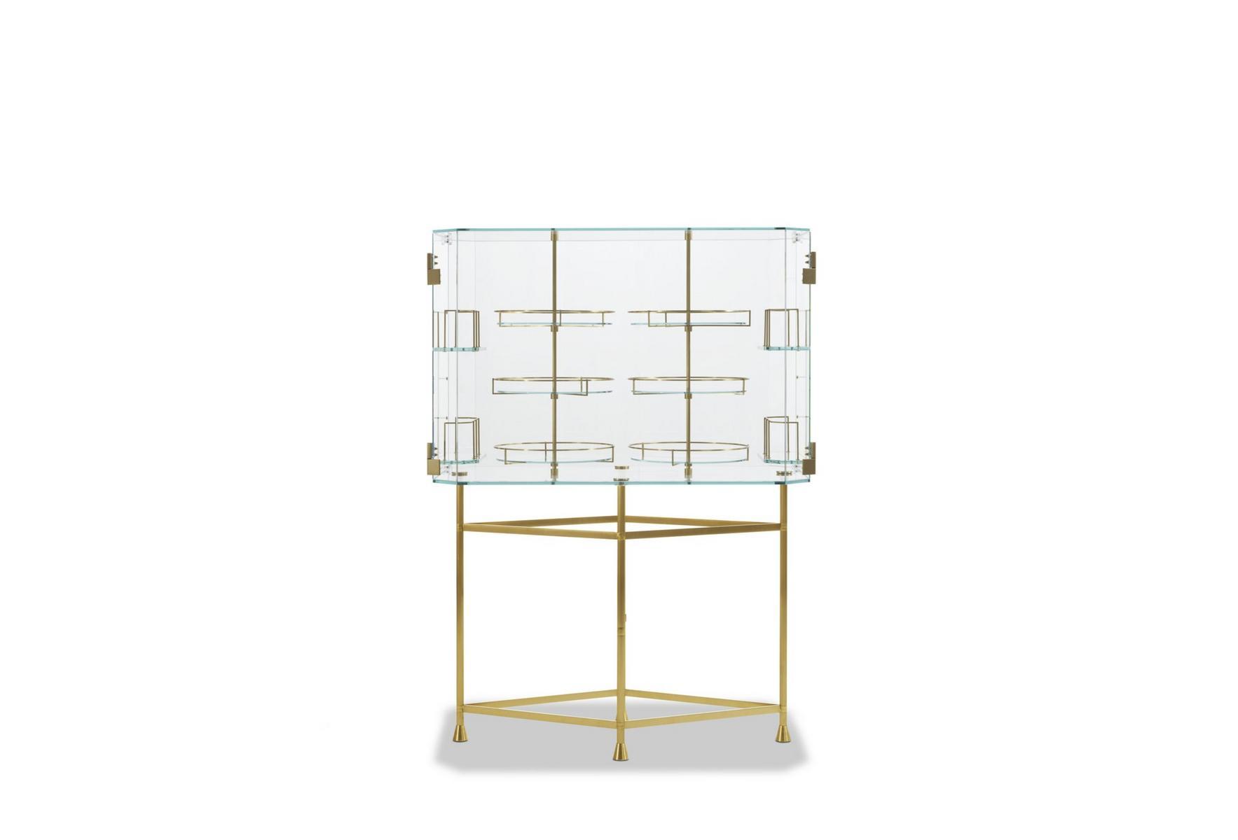 Glass bar cabinet | Float by Baxter