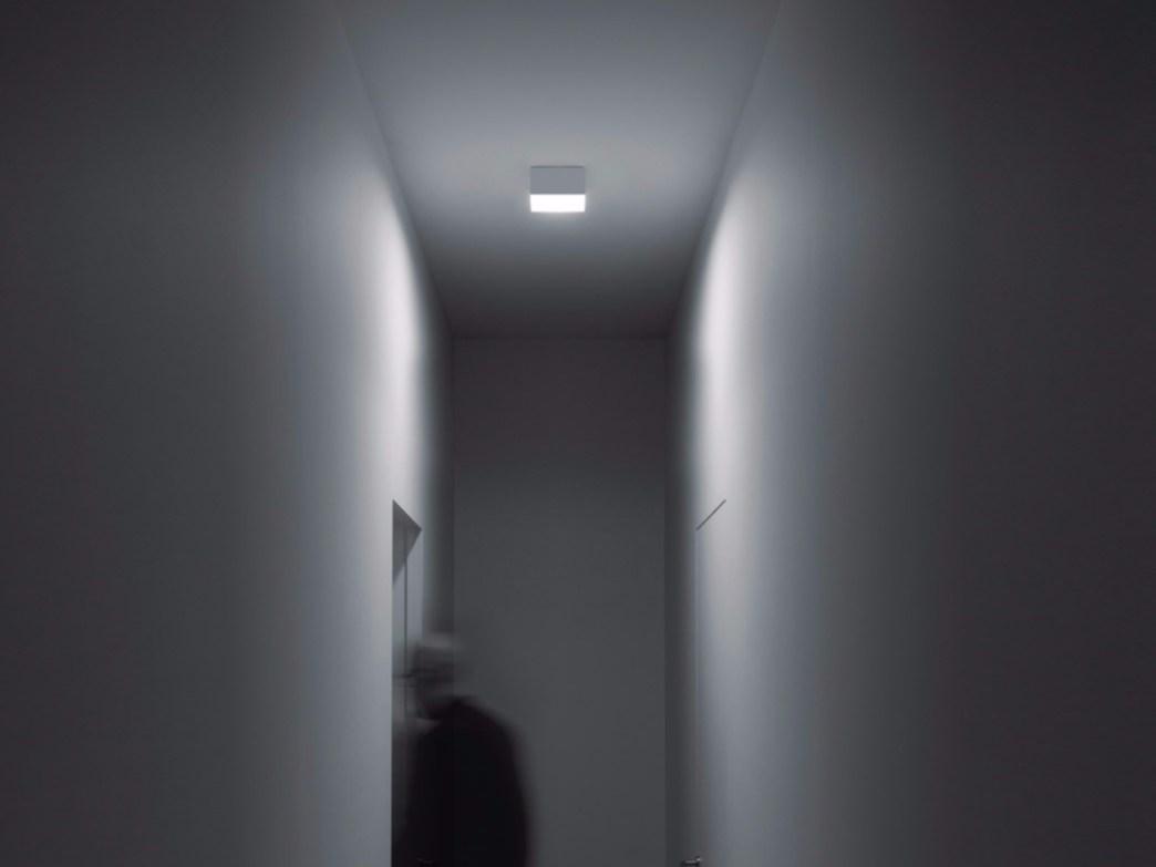 Metal and glass ceiling lamp | Hako Pl by Davide Groppi