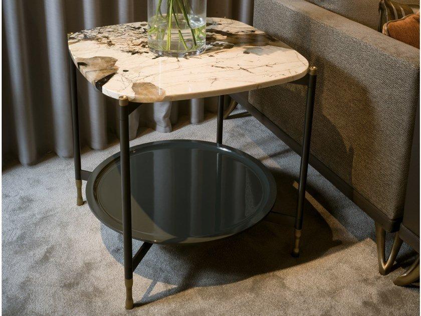 Square marble high side table | Patagonia by Ezio Bellotti