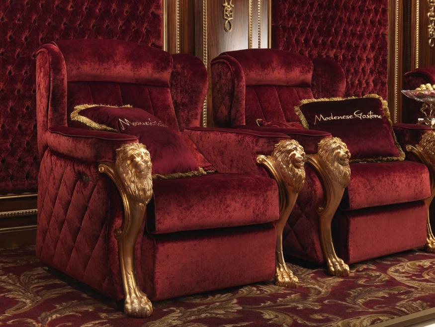 Velvet armchair with armrests | 14429 by Modenese Gastone