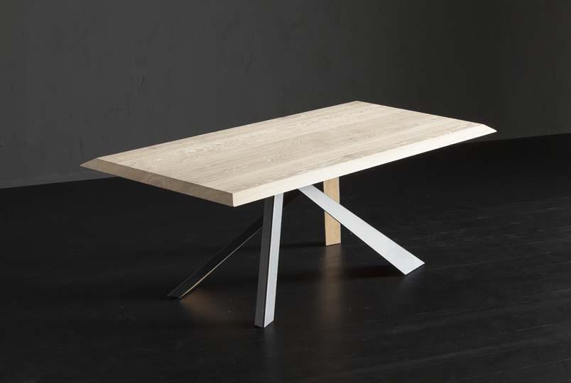 Rectangular wooden dining table | Rio + Metal/legno by Altacorte