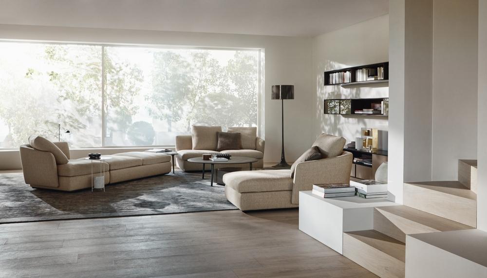 Sectional fabric sofa | Sloane by Molteni