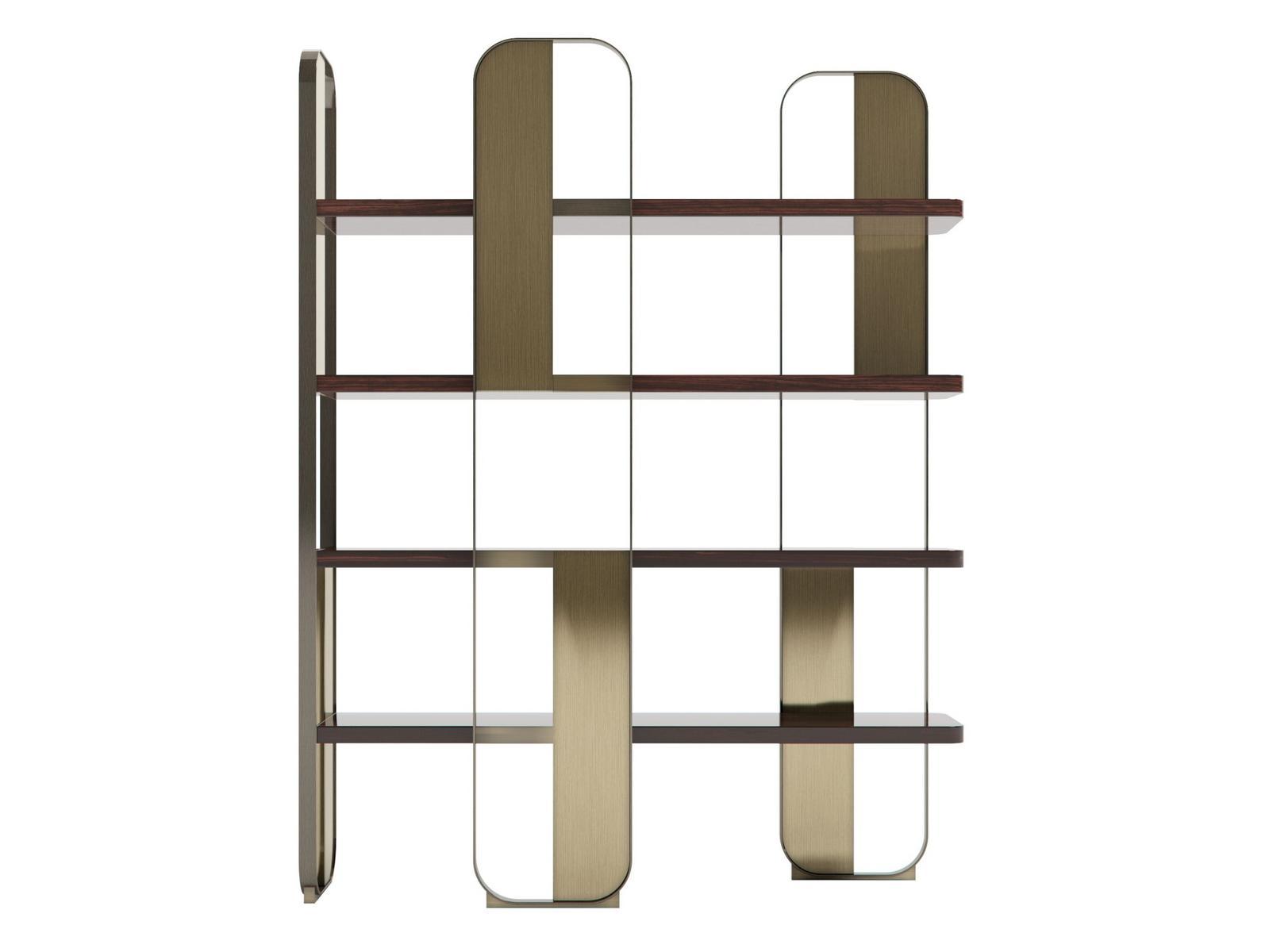 Freestanding steel and wood bookcase | Giselle by Capital Collection