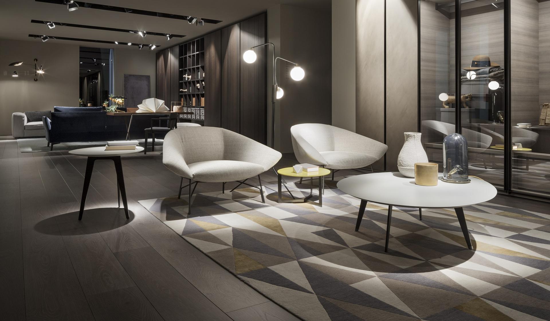 Fabric armchair with armrests | Lennox by Lema