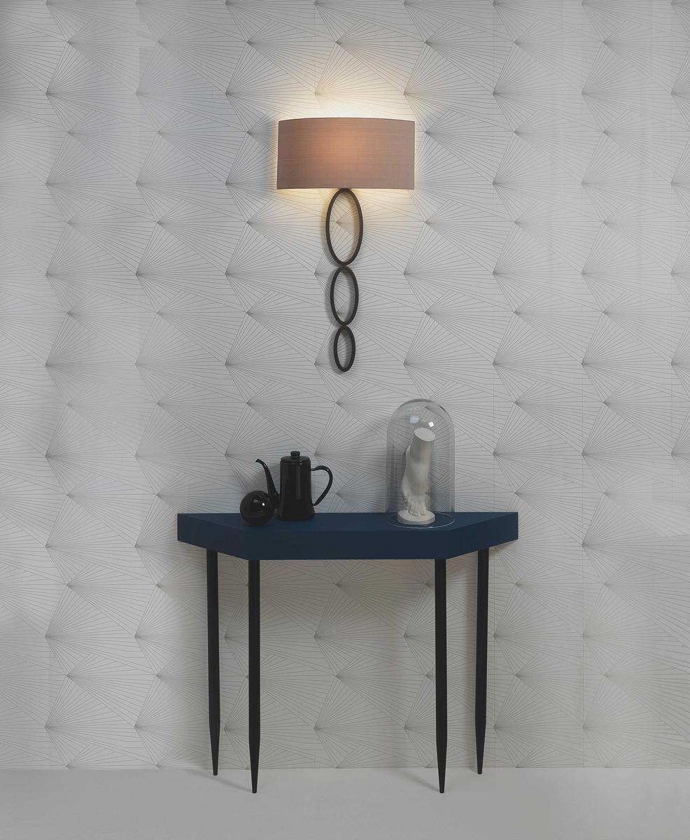 Zinc wall lamp with fabric shade | Valbonne by Astro lighting