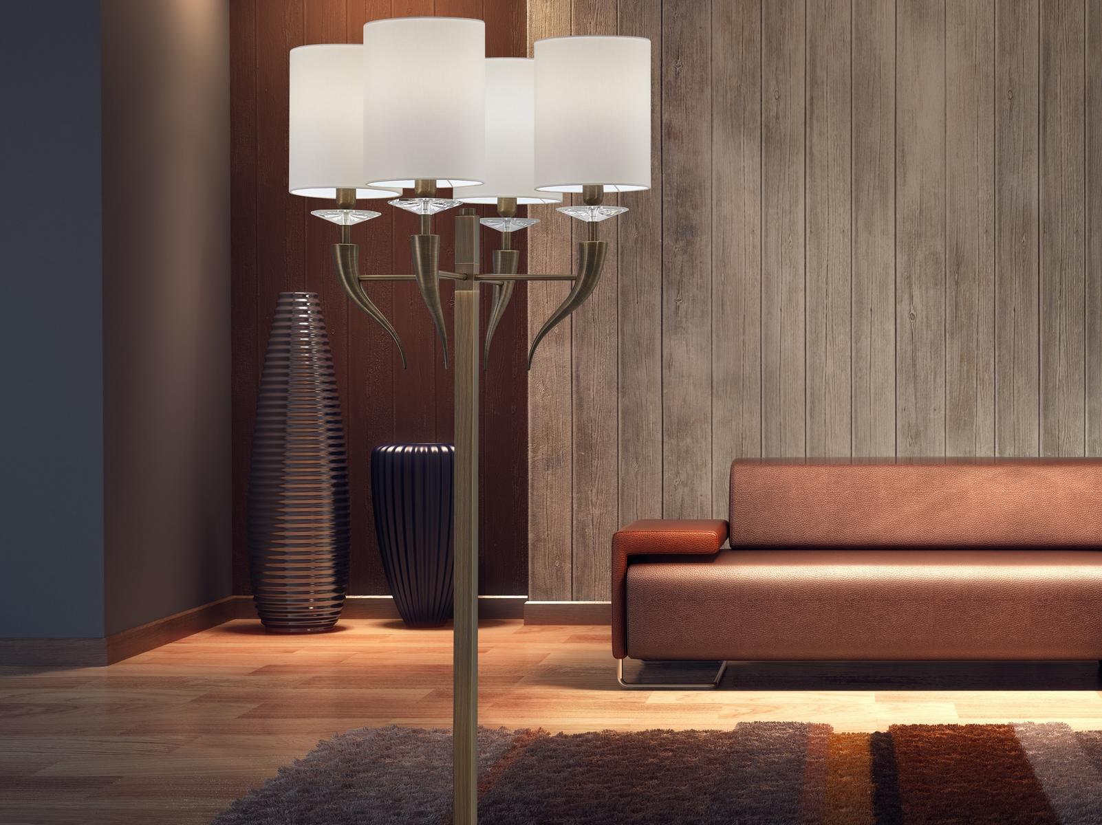 Metal floor lamp with crystals | Loving Arms F4 by Ilfari