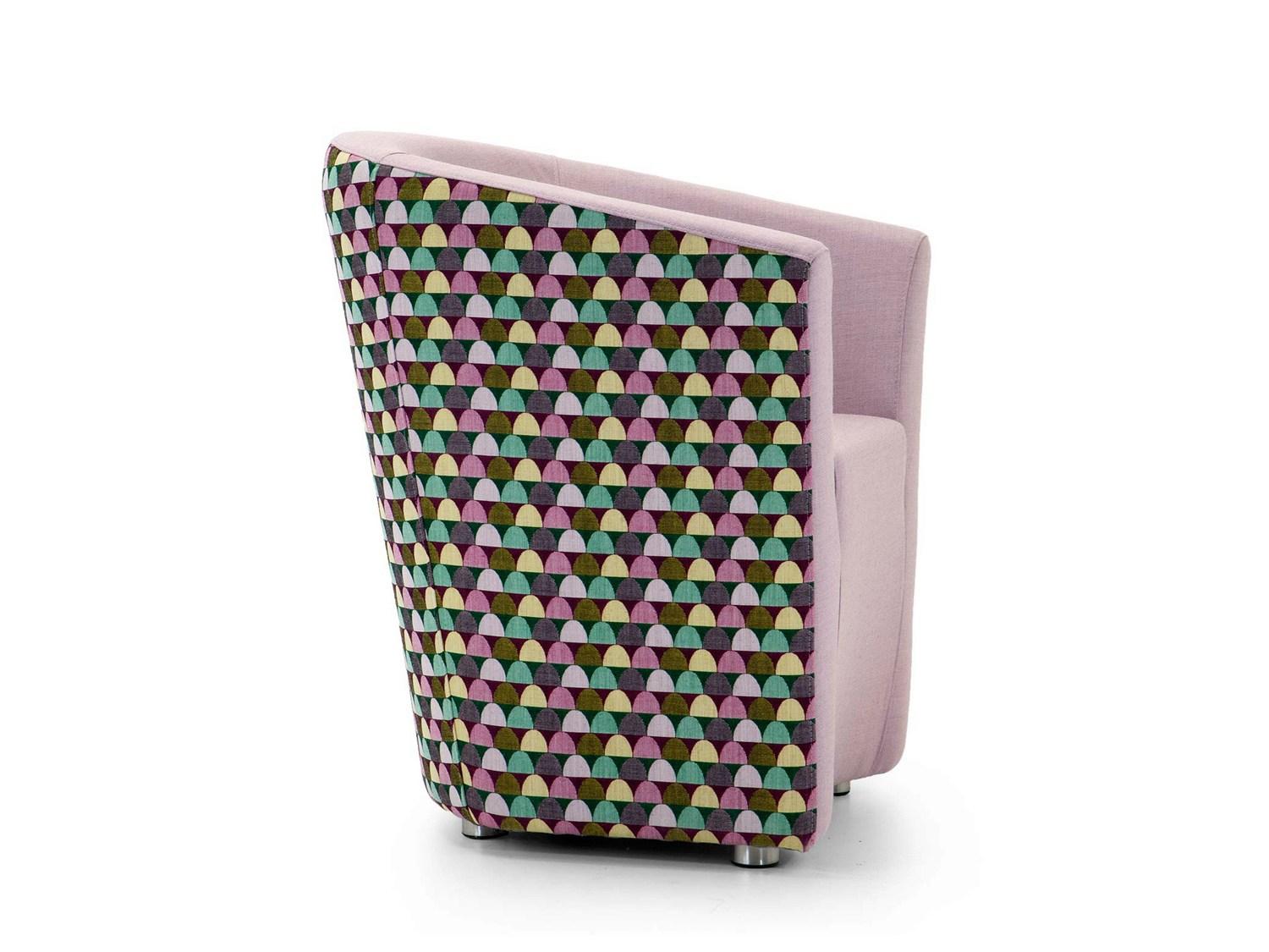 Upholstered lobby chair with armrests | Carver by Domingo salotti