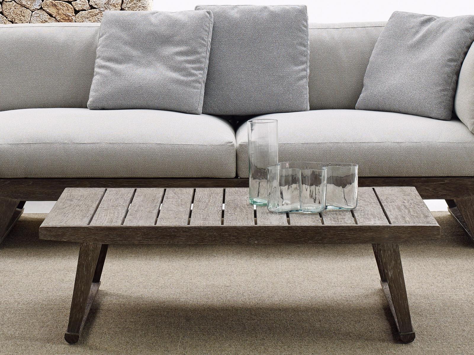 Rectangular teak garden side table | Gio by B&B Italia