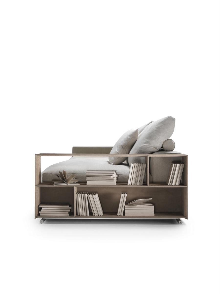 Sectional fabric sofa with storage space | Groundpiece by Flexform