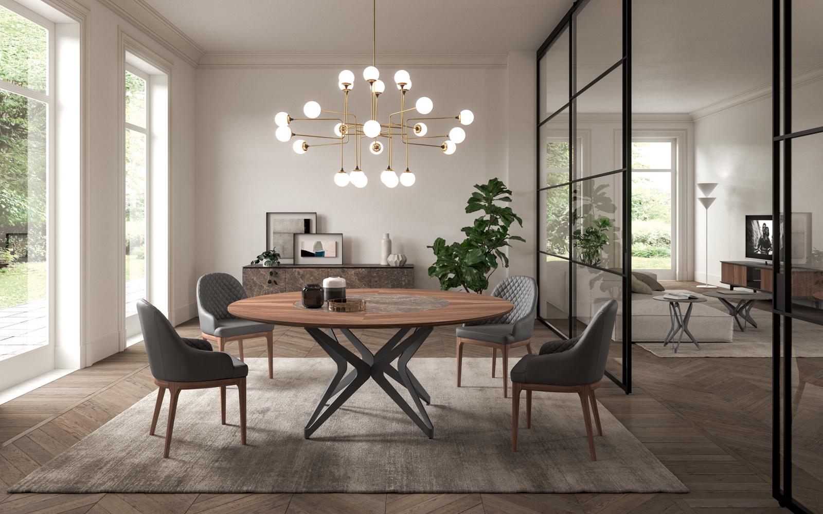 Wood and glass sideboard | Brera Tv by Ozzio Italia