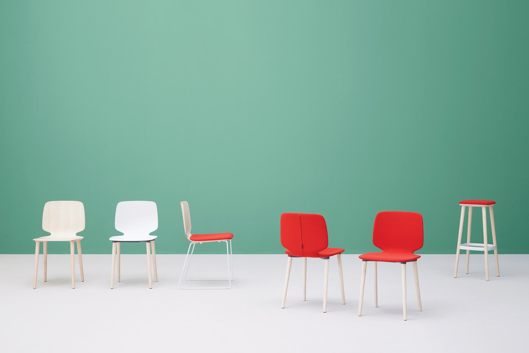 Wooden stool with footrest | Babila 2706 by Pedrali