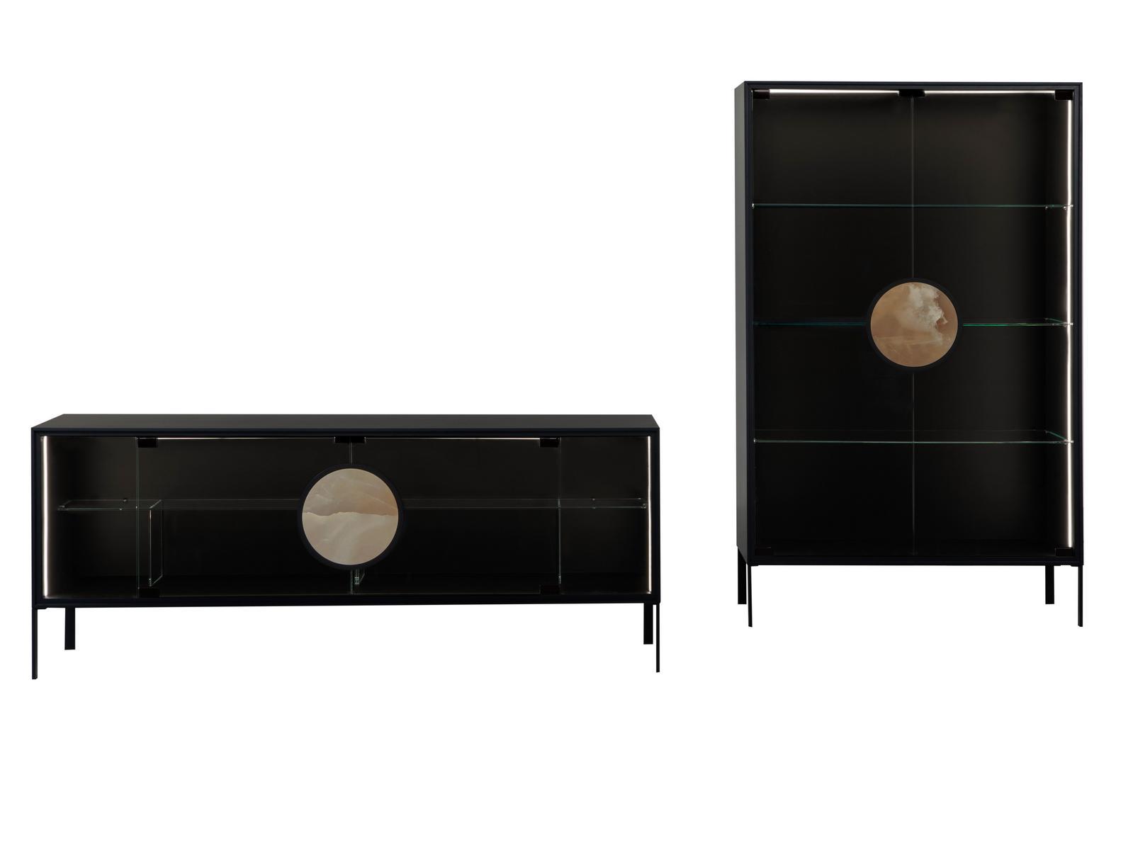 Glass sideboard with doors | Dot by Tonin Casa